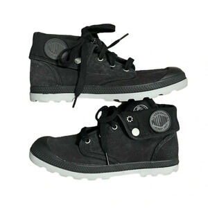 Palladium Boots Women's 9.5 Baggy Foldover Lace-Up Sneakers Black Gorpcore